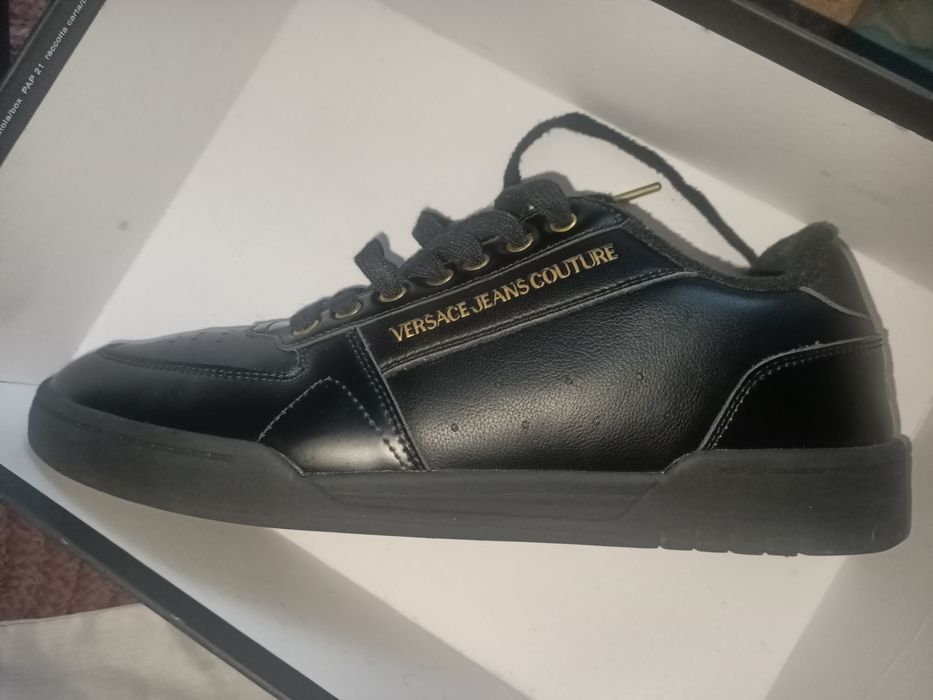 Skórzane sneakersy Versace jeans couture
