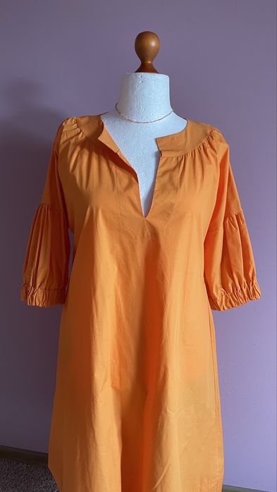 Sukienka orange bawełna koszulowa 40/42/44/46