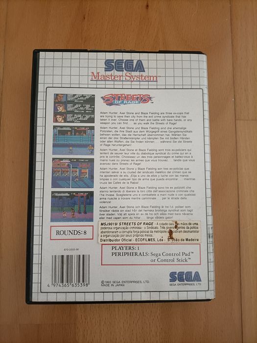 Streets of Rage master system