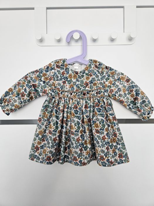 Welurowa sukienka w kwiaty Mayoral r. 65