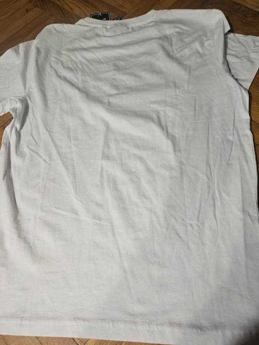 T shirt Cropp Gangsta Claus bialy swiateczny nowy L bawelna