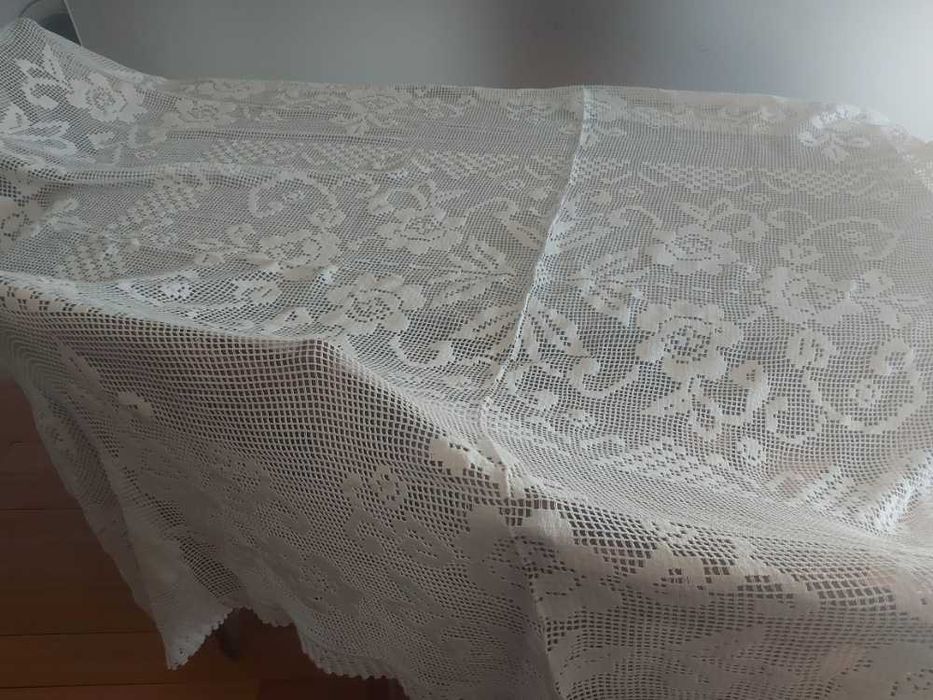 Colcha/Toalha em Crochet Manual – Estilo Vintage