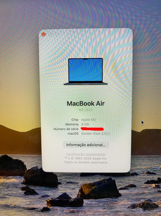 MacBook Air 13" (M2, 2022) (A2681) - Como novo, com garantia e carregador original