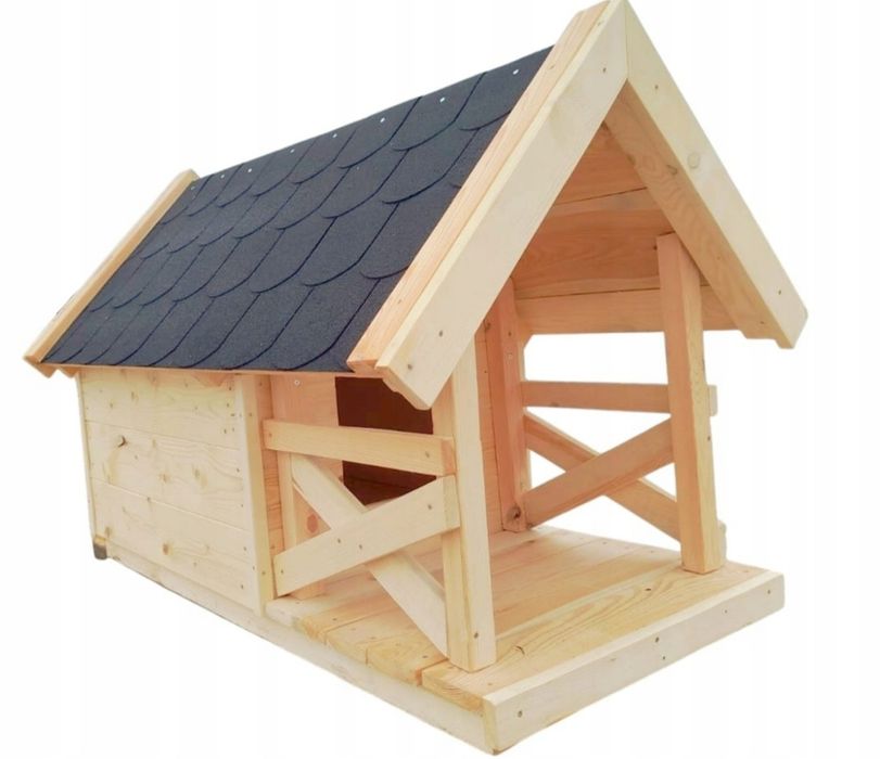 Buda dla psa drewniana