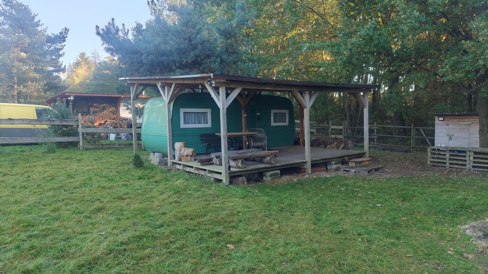 Domek letniskowy/ Przyczepa Kempingowa z tarasem !