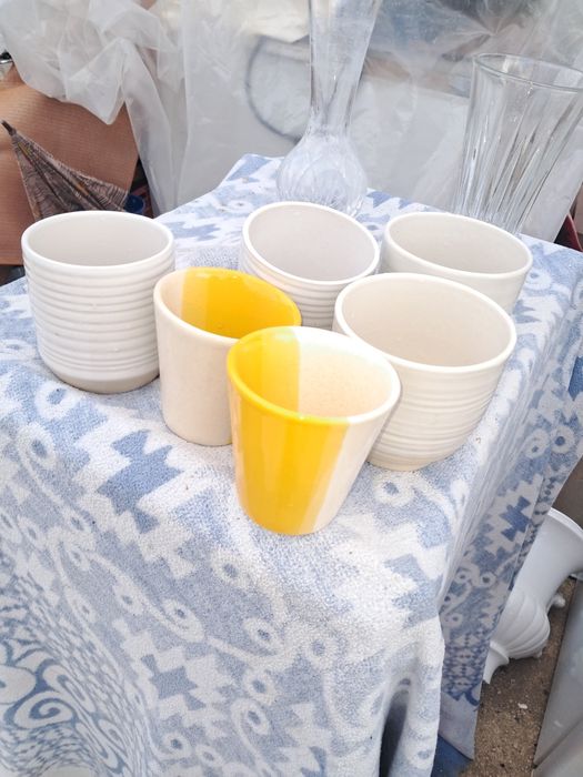 Conjunto vasinhos ceramica