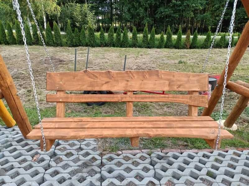 Huśtawka ogrodowa drewniana sosnowa