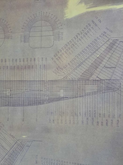 "Poster" Boeing 767 - Diagrama das Estações (1976) (Avião)