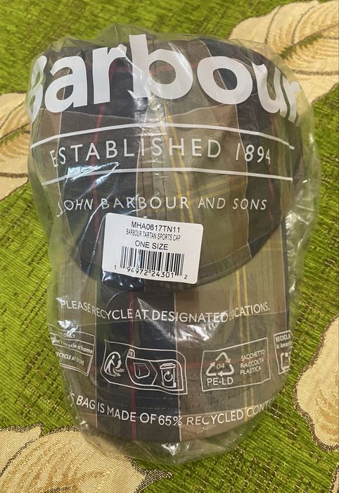 Barbour Tartan Cap Подарункова Кепка Оригінал Бейсболка