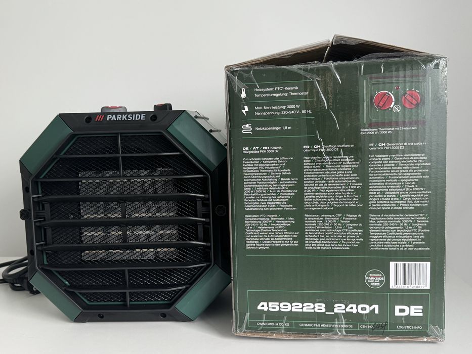 Тепловентилятор керамічний обігрівач 3000Вт Parkside