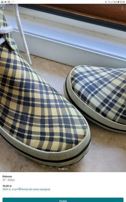 Kalosze   w kratkę