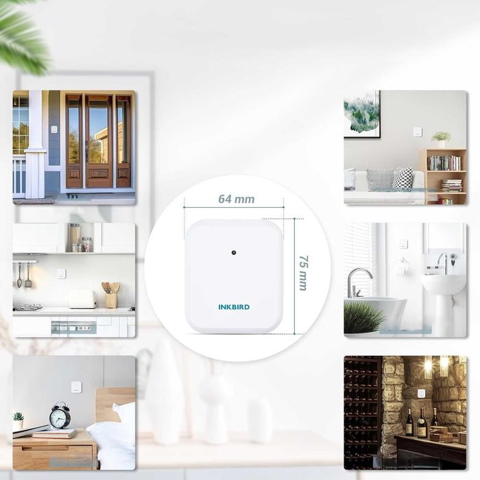 Inkbird ITH-20R-O Zestaw Radiowy Termometr z Higrometrem, 3x  z Bramką