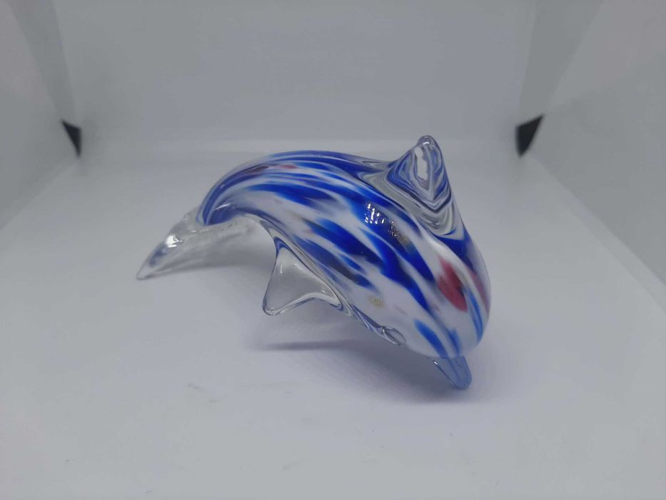 Szkło dekoracyjne delfin w stylu murano