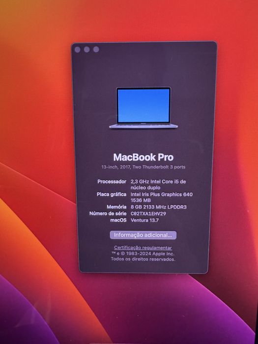 Macbook pro A1708