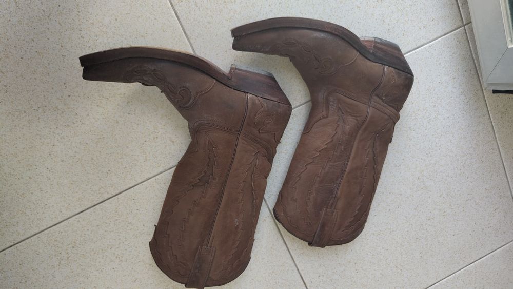 Botas texanas homem cabedal