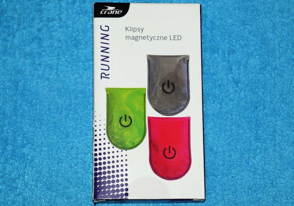 Klipsy magnetyczne LED do biegania oświetlenie biegowe 3 sztuki
