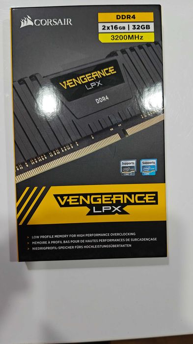 RAM DDR4 32GB (2x16GB) 3200MHz C16 - Black, Corsair Vengeance LPX