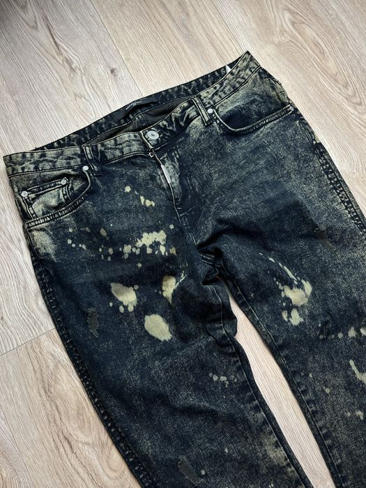 Represent Distressed Grey Bleach Skinny Nowe Męskie XL Dzinsy Jeans Opium Streetwear Designer