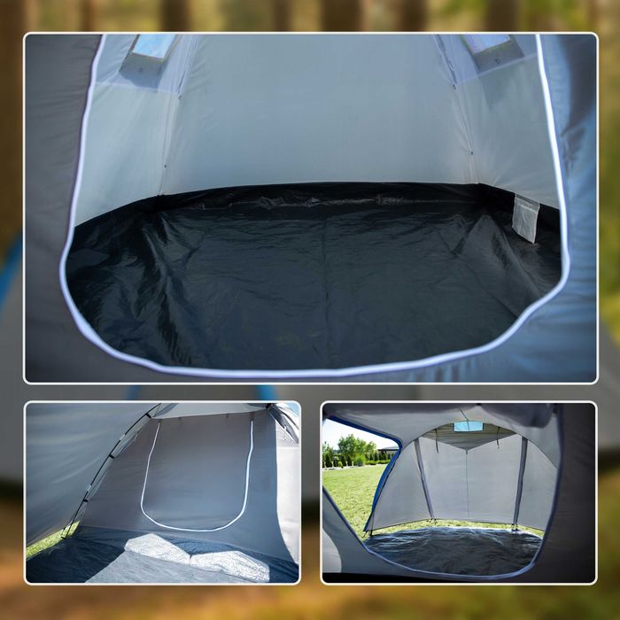 Namiot Turystyczny 4 Osobowy Rodzinny Kempingowy Wodoodporny Campela