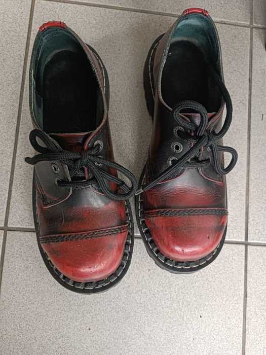 glany STEEL czerwono-czarne