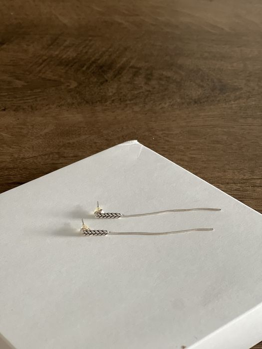 Срібні сережки колоски