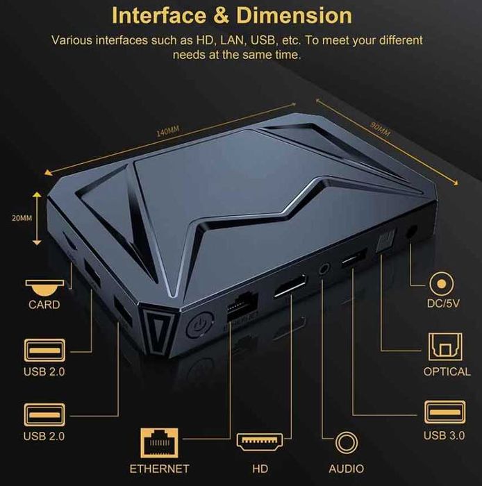 ТВ-приставка android-box X96Q Pro+Plus(Allwinner H728,4/32,Android 14)