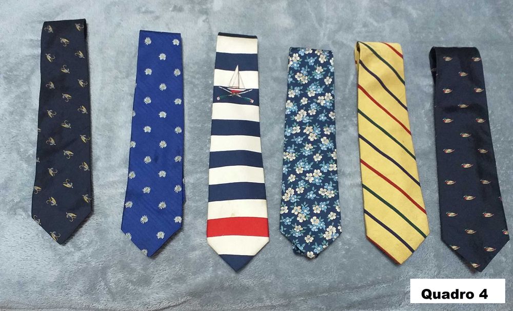 Gravatas impecáveis, marcas de qualidade