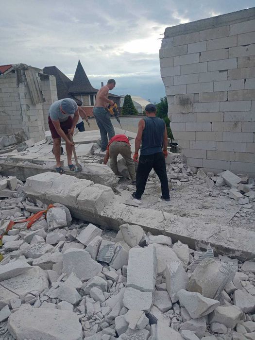 ДЕМОНТАЖ зданий от 150 грн / кв.м дома СТЕН пола стяжки Вывоз мусора.