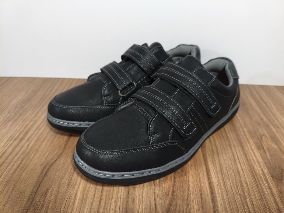 Buty męskie czarne na rzepy rozmiar 44 28cm