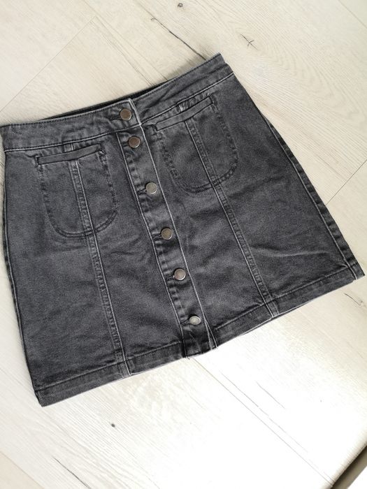 Джинсова міні-спідниця трапеція