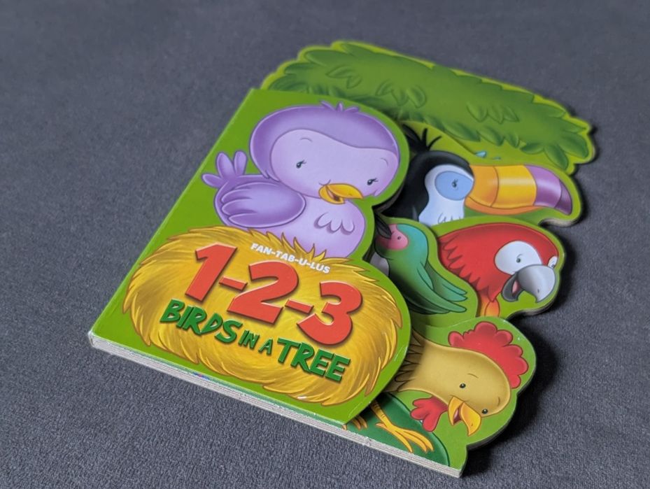 Дитяча книжка картон 1-2-3 Birds in a Tree цифри англійською мовою пта