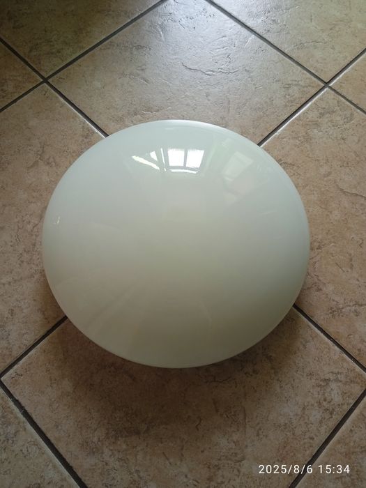 Biały Klosz Białe Szkło Plafon 32cm Plafon 296mm Mocowanie Wewnętrzne