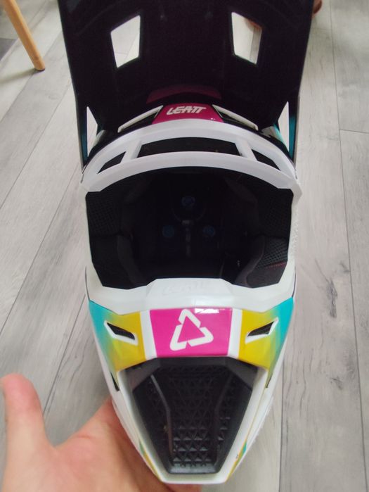 Kask cross LEATT MOTO 8.5 V22 AQUA (+GOGLE VELOCITY 5.5) roz "M"