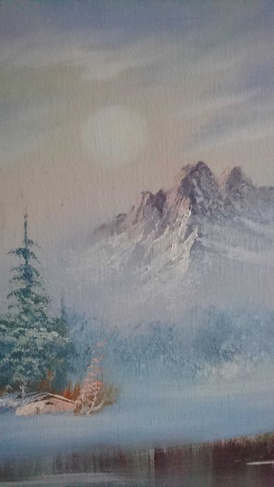 Картина маслом  Зимовий пейзаж на холсті 50/60