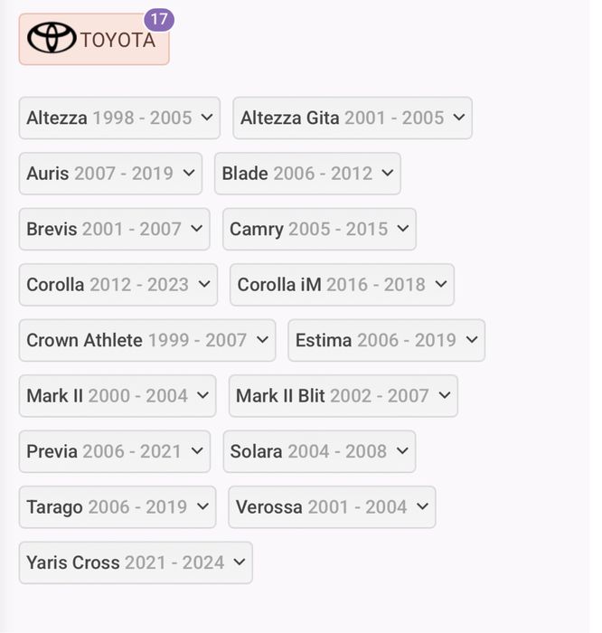 PF 50 Alufelga 17 Toyota Corolla Auris 5x114,3 ET 50 Felga