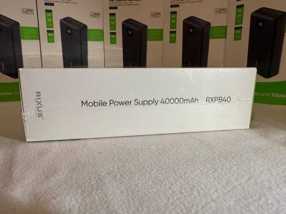 Павербанк для ноутбука Power Bank 40000 30000 Rixus швидка зарядка