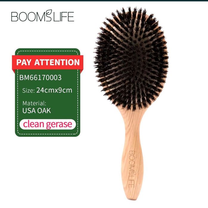 BOOMSLIFE щетка для волос из щетины кабана, женские расчески для волос