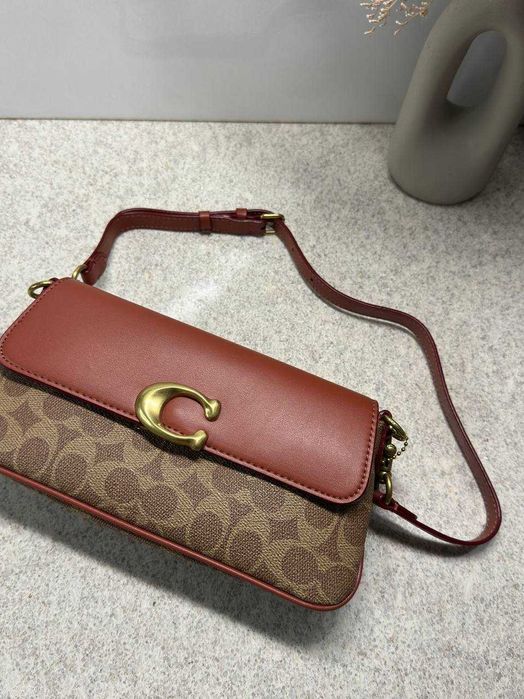 Сумка Coach Jet кросбоді коричнева/Женская кожаная сумка Коуч оригинал