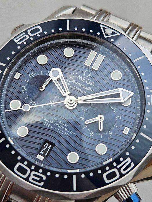 Швейцарські годинники Omega Seamaster Blue Chronograph 44 mm