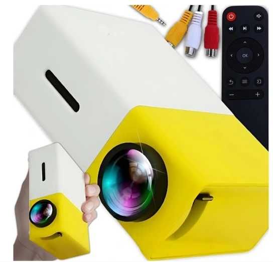 Nowy projektor, rzutnik, przenośny, LED, HD,USB, zestaw, na prezent