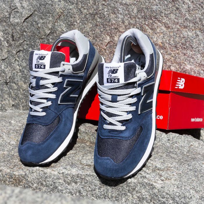 (1723) Кросівки New Balance 574 сині (41-46) nb нб ню беленс