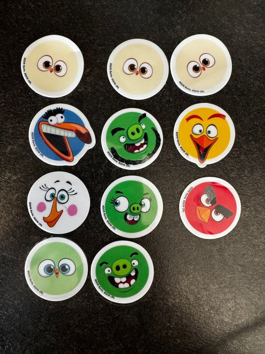 Żetony Agry Birds 9 sztuk