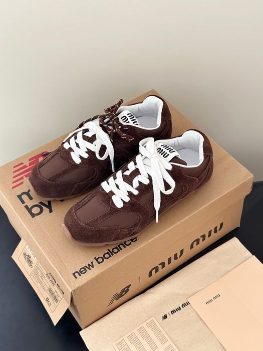Sneakersy Miu Miu New Balance Brown Suede