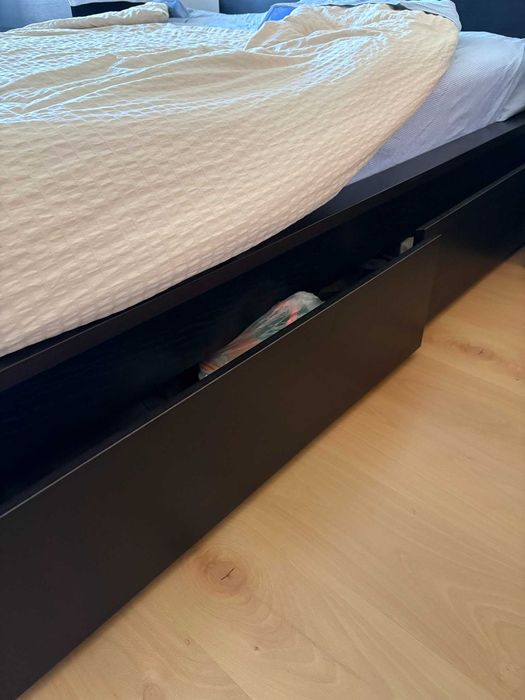 Cama IKEA casal 160x200 com 4 gavetões + estrado + colchão HÖVÅG + OFERTA
