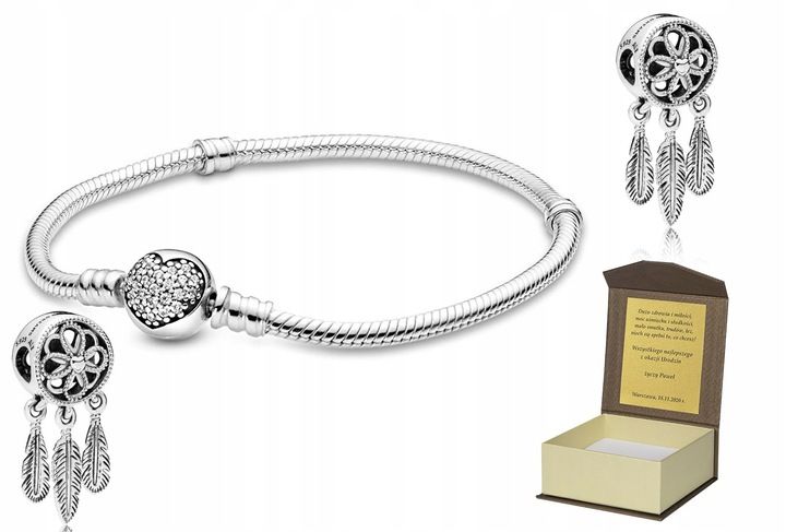 Bransoletka srebrna 19 cm do Pandora Charms B117