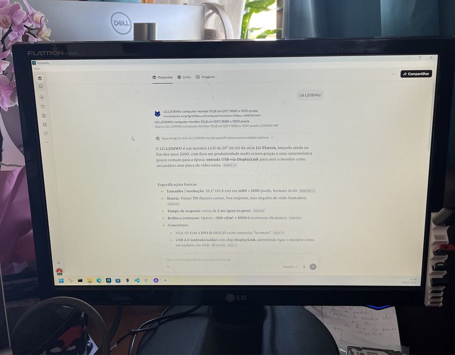 Monitor lg l206wu 20 polegadas vga dvi hdmi447426346940508161