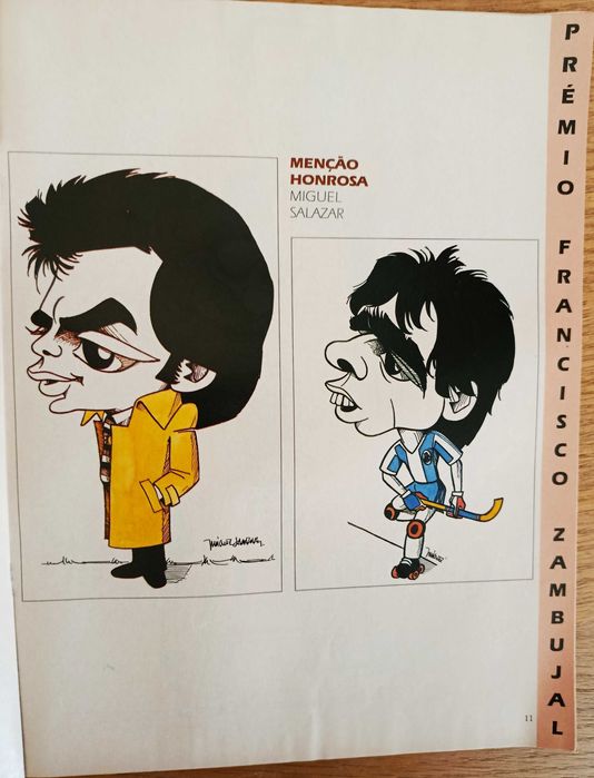 Revista A Bola Magazine de dezembro de 1990 - caricaturas
