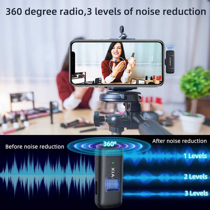 Bezprzewodowy mikrofon do Android, transmisja, wywiad tiktok, usb-C