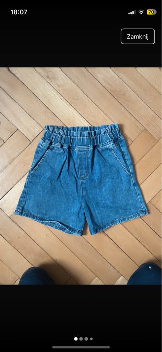 Bawełniane spodenki z wysokim stanem Shein rozmiar S