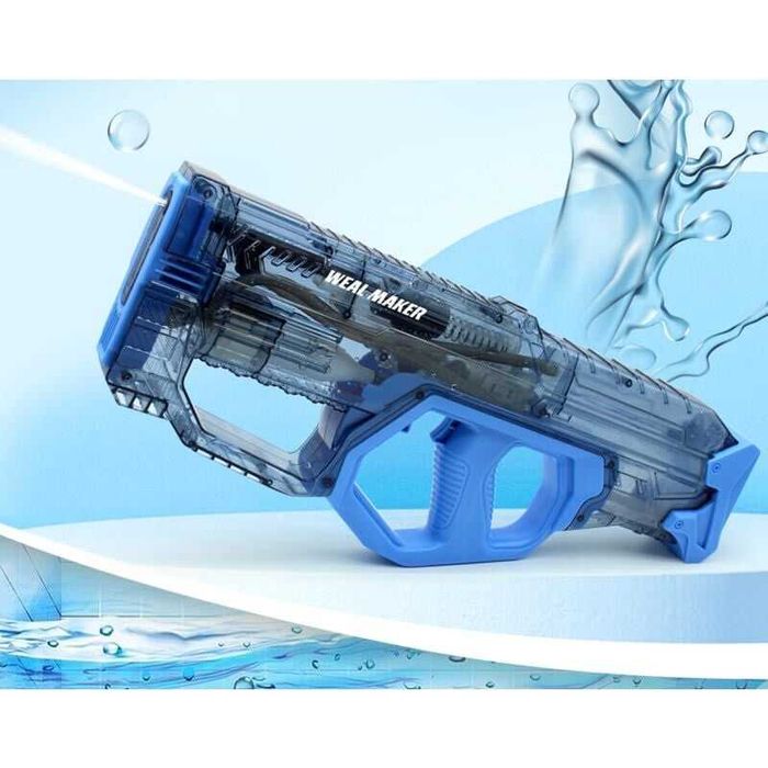 Водяной автомат на аккумуляторе FN P90 SKELETON Синий | Бластер для воды | Игрушечный водяной пистолет
